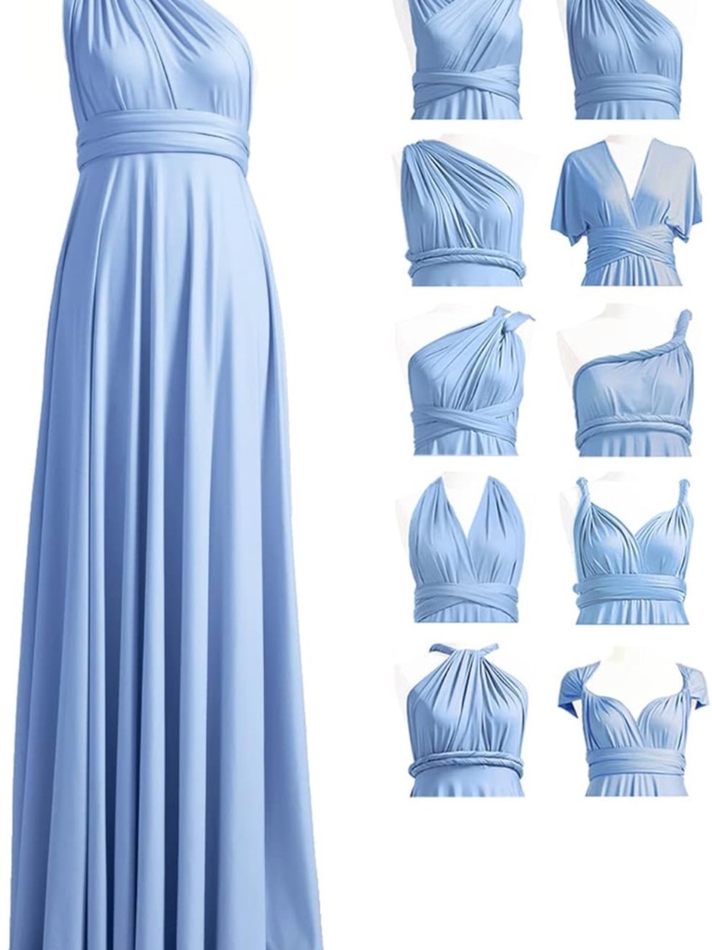 Infinity Dress Convertible Maxi Dress in Light Blue